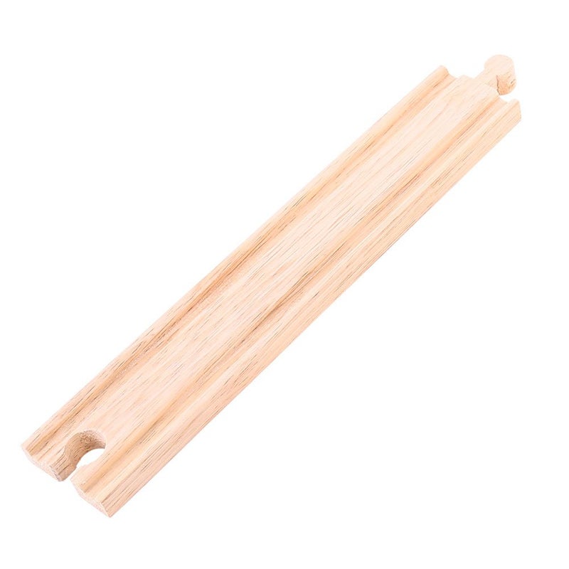 بيجيجز ريل Bigjigs Rail Long Straights (عبوة من 4 قطع) - العلامات التجارية الرئيسية الأخرى للسكك الحديدية الخشبية متوافقة - Image 2